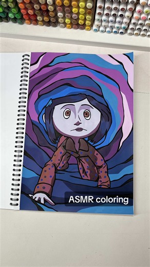 Favorite Cartoon ASMR Coloring with Acrylic Markers