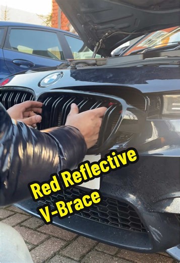 Enhance Your BMW F30 with a Red Reflective V-Brace