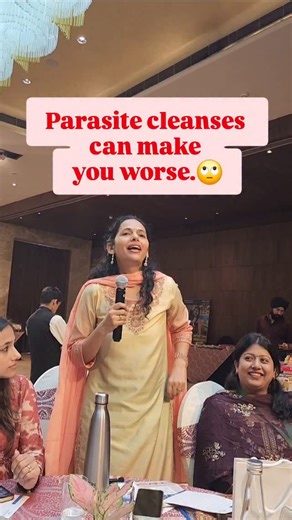 Parasite cleanses can make you worse. And Ayurveda explained this thousands of years ago. Not because herbs like wormwood or black walnut are wrong… But because the sequence is wrong. In Ayurveda, parasites are not seen as isolated invaders. They are seen as a terrain problem. This is explained through the Agni – Ama – Krimi model. 👉 When digestive fire (Agni) weakens, food doesn’t digest completely. 👉 Undigested metabolic waste forms Ama — a sticky, inflammatory residue. 👉 This altered inter