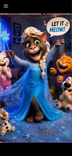🤣Frozen Tom Cosplay By My Talking Angela 2 #shorts #viral #mytalkingangela2dance #funny