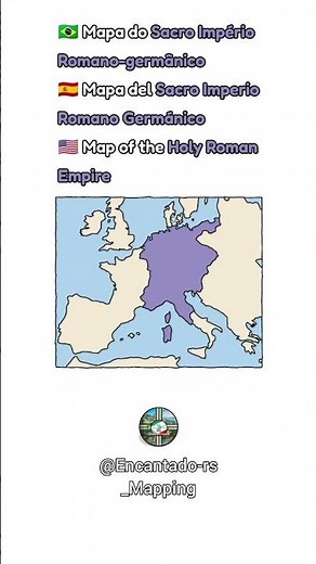 Mapa do Sacro Império Romano-Germânico #geografia #mapas #mapping