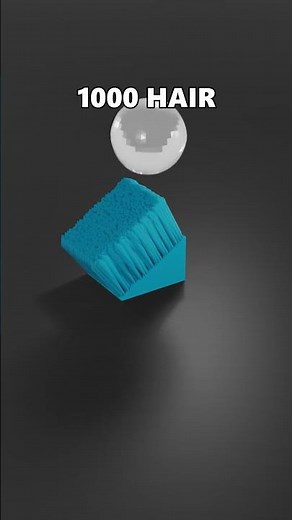 🔥Oddly Satisfying Blender 1 to 10k HAIR and Soft Simulation | (REVERSE)