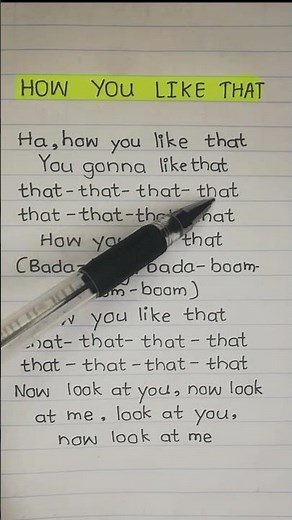 How You Like That Lyrics