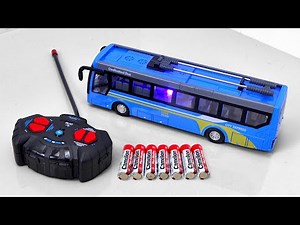 Remote Control City Bus Model Unboxing and City Police, Speed Train