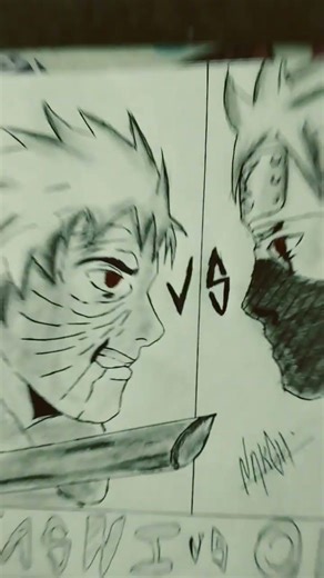 kakashi VS Obito drawing ☠️😈🔥🔥