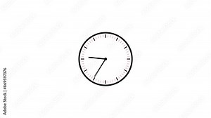 Animated of fast wall clock icon. Clock spinning, watch animation .Clock Counting Down 24 Hour Day Fast Speed icon