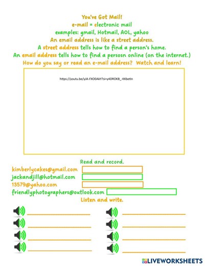 Understanding and Saying Email Addresses
