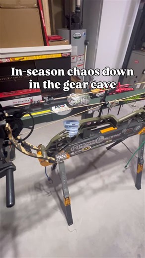 Fixing, tuning and building bows while attempting to get out and hunt has turned my little bow shop upside down 😬 #archery #bowhunting #huntingseason #archerylife | Midwest MTN