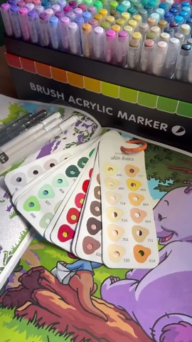 Languo X Qimiart 216 Colors Gel Pens Swatch Template 144 Acrylic 72 Glitter Printable PDF Color Chart Digital Swatch Sheet Instant Download - Etsy