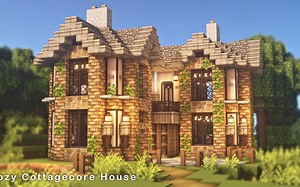 【PlatinumThief】Minecraft 建筑教程-舒适的田园风格房子（搬运）