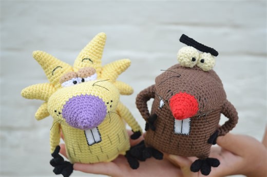 The Angry Beavers Crochet Toys, Angry Beavers Plush - Etsy