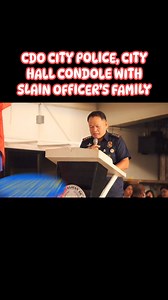 CDO CITY POLICE, CITY HALL CONDOLE WITH SLAIN OFFICER’S FAMILY. In his opening message during Monday’s flag raising program, Cagayan de Oro City Police Director Col. Salvador Radam asked the City Hall bureaucracy and city officials for a minute of silence as an expression of support and condolences to the family of the slain Capt. Abdulcahar Armama, Cogon police precinct commander who was gunned down by unidentified assailants last Saturday evening./Text and edited clips by Stephen Capillas with