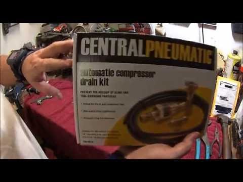 How to Install Harbor Freight Automatic Compressor Drain Kit Item 68244 pt1