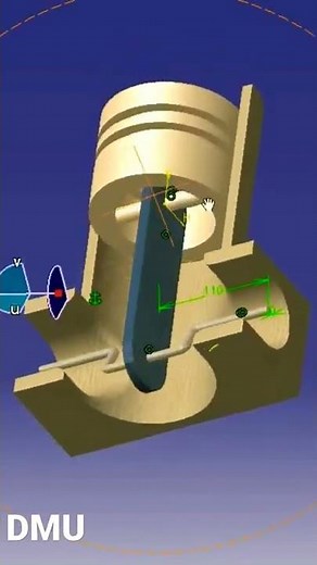 Engine Simulation in catia #dmu #catia