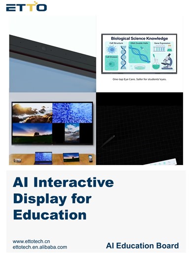 What makes the ETTO AI Education Board different? It’s not just hardware—it’s a teaching partner. 🧠 AI-powered tracking camera ⚡ Ultra-low latency writing 📱 Seamless screen mirroring 🛡️ Blue light protection Built for teachers. Designed for learners. Ready for the future. 🌐 Explore more: 🔗 https://www.ettotech.cn/ 🔗 https://ettotech.en.alibaba.com/ #ETTO #AIEducationBoard #SmartClassroom #EducationalTech #AIinEducation #SmartBoards #EdTechSolutions #EdTechRetail #ResellerOpportunities #OEM