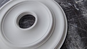 Sleek and Minimalist: Plaster Ceiling Medallion With Soft Lines Design 16", 22", 26", 30", 3D Wall Art Installation, Art Deco Stylish Decor - Etsy