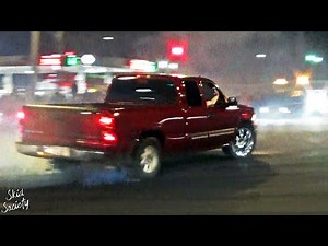 Chevrolet Silverado doing Donuts at a Car Meet Takeover
