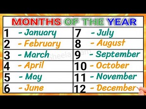 Months Name - January February March April | Months of the Year in English | January February March.