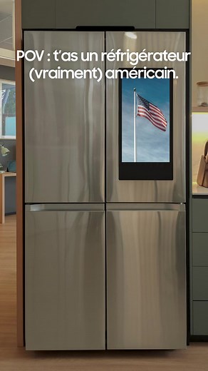 Le plus américain des réfrigérateurs : le Family Hub™ intelligent et connecté, pour voir les choses en grand. | Samsung