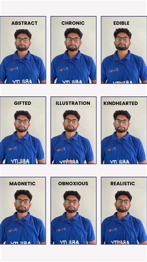 Youth4Jobs Foundation | Learn these words in Indian Sign Language Abstract Chronic Edible Gifted Illustration Kindhearted Magnetic Obnoxious Realistic... | Instagram