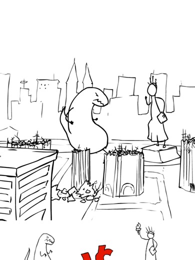 Godzilla vs Statue of liberty animation 🤣 Funny and comedy animation 🤣 Follow for more 🫠 .. #cartoon #animation #fun #trending