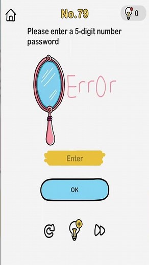 Brain Out Level 79 Please enter a 5-digit number password