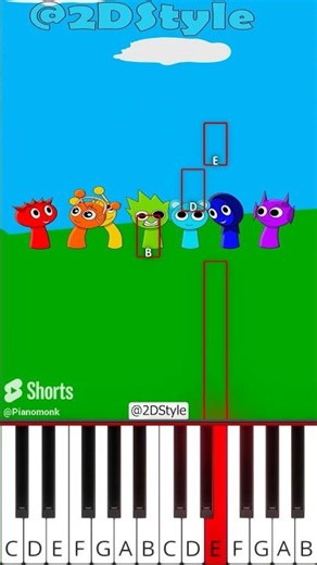 Crazy Durple Sprunki (@2DStyle) - Octave Piano Tutorial