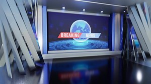 3D Virtual News Studio Background Loop