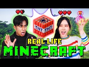 Minecraft in REAL LIFE ?!【 CHALLENGE 】 ‪@davidmatthew_‬