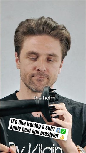Like ironing a shirt you need to apply heat to your hairstyle for smooth volume ✅