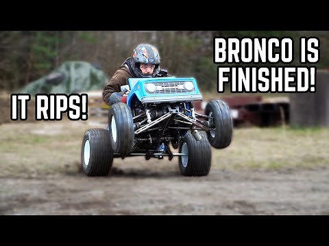 4WD Power Wheels Go Kart Build SEND OFF! Our Bronco Kart is FINISHED