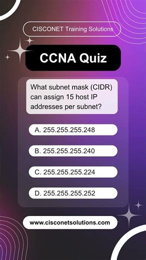 CCNA 200-301 Subnetting Quiz Question