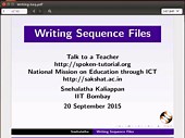 Writing Sequence Files in English