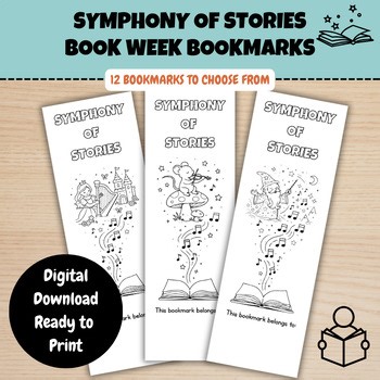 Book Week 2026 Coloring Bookmarks | CBCA Symphony of Stories