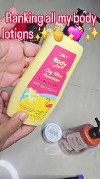 Body lotions Ranking🫰💖✨️least to most favourite😍😍
