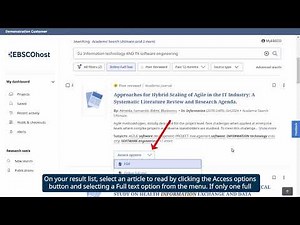Introduction to the New EBSCOhost - Tutorial