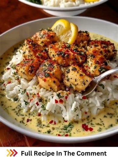 Chicken Scampi with Garlic Parmesan Rice