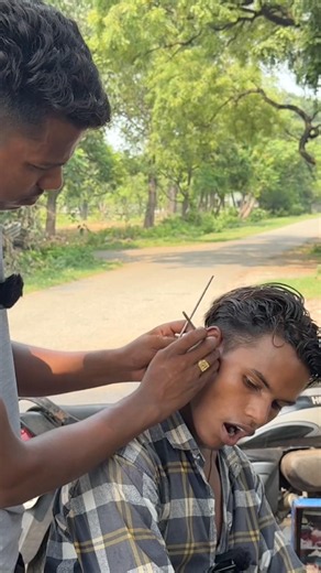 Indian barber Ear wax removal asmr #asmr #earcleaning #earwaxremoval #relaxing