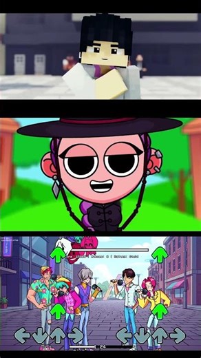 FNF Soda Pop Sprunki But Minecraft Saja Boy & Huntrix ROLE SWAP! 🔄🥤– KPop Demon Hunters #sodapop