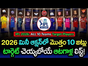 🏆 IPL 2026 Mini Auction: All 10 Teams Target Players List Revealed! | GBB Cricket
