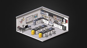 Isometric Chemistry Lab - Buy Royalty Free 3D model by GAM-DES