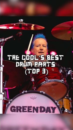 Tre Cool’s BEST Drum Parts (Top 3) Full video on my channel 🥁🔥 #greenday #trecool #music #shorts