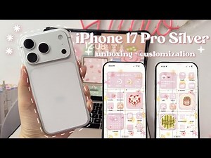 iPhone 17 Pro Silver aesthetic unboxing 📱🤍✨ (Apple iPhone setup, iOS 26 customization & features!)