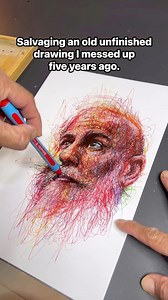 Salvaging an old unfinished drawing I messed up five years ago. #artsenicjrscribbles #scribbles #fblifestyles | Artsenic Jr Scribbles