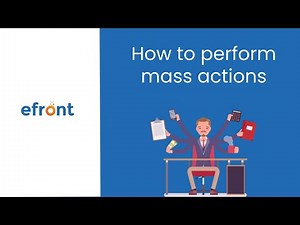 How to perform Mass Actions in eFront