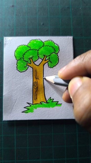 Easy tree drawing tutorial | All About Art