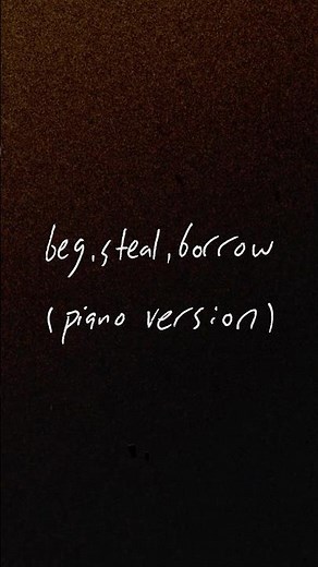 "Beg, Steal, Borrow" (Piano Version), out now. 💙 http://theheadandtheheart.lnk.to/bsbpiano