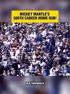 Watching Mickey Mantle limp around the bases after smashing his 500th homer is both inspiring and heartbreaking. The pain was written all over his face—unimaginable for a player once hailed as the fastest to first base. Legends play through agony, and Mantle's grit that day will forever be iconic. #Yankees #BaseballLegend #MickeyMantle | MLB Throwbacks