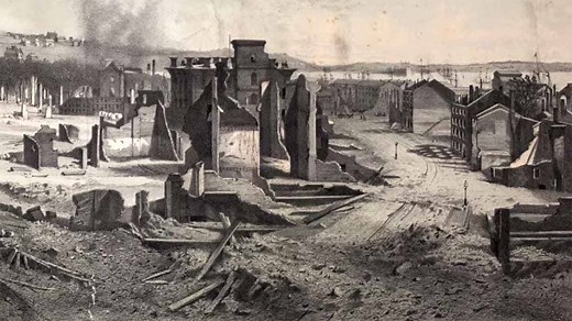 150 years ago "The Great Fire" devastated Portland, Maine. Find much more information about the fire of July 4, 1866 at http://specialprojects.pressherald.com/portlands-great-fire/ | Portland Press Herald