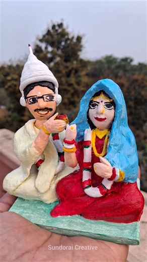 Bengali wedding sindur daan making full process 🤗 #art #wedding #shorts #model #clay